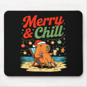 Capybara Christmas Holiday Beach Vibes Merry And C Muismat (Voorkant)