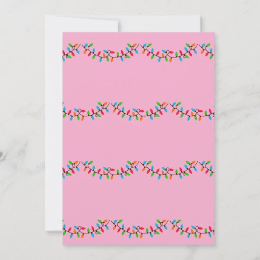 Capybara Christmas Lights Birthday Party  Kaart (Achterkant)