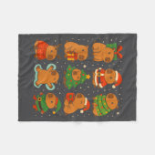 Capybara Christmas Shirt, Funny Capy Holidays  Fleece Deken (Voorkant (Horizontaal))