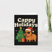 Capybara Christmas Shirt, Funny Capy Holidays  Kaart (Voorkant)