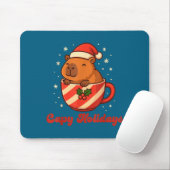 Capybara Christmas Shirt, Funny Capy Holidays  Muismat (Met muis)