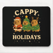 Capybara Christmas Shirt, Funny Capy Holidays  Muismat (Voorkant)