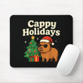 Capybara Christmas Shirt, Funny Capy Holidays  Muismat (Met muis)