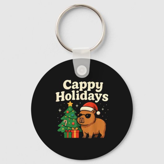 Capybara Christmas Shirt, Funny Capy Holidays  Sleutelhanger (Voorkant)