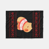 Capybara Christmas Sweater Fleece Deken (Voorkant (Horizontaal))