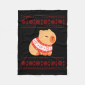 Capybara Christmas Sweater  Fleece Deken (Voorkant)