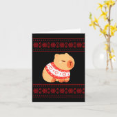 Capybara Christmas Sweater  Kaart (Gele Bloem)