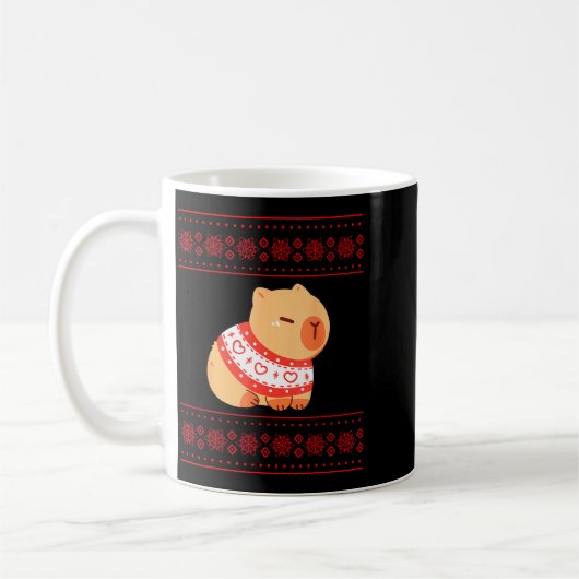 Capybara Christmas Sweater  Koffiemok (Links)