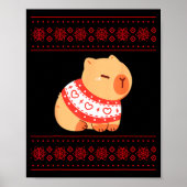 Capybara Christmas Sweater Poster (Voorkant)