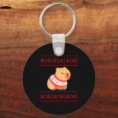 Capybara Christmas Sweater  Sleutelhanger (Voorkant)