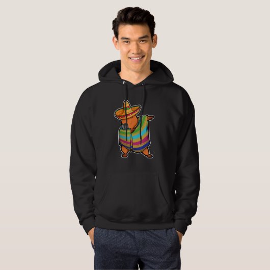 Capybara Cinco De Mayo Capibara Dab Mexican Hoodie (Voorkant volledig)