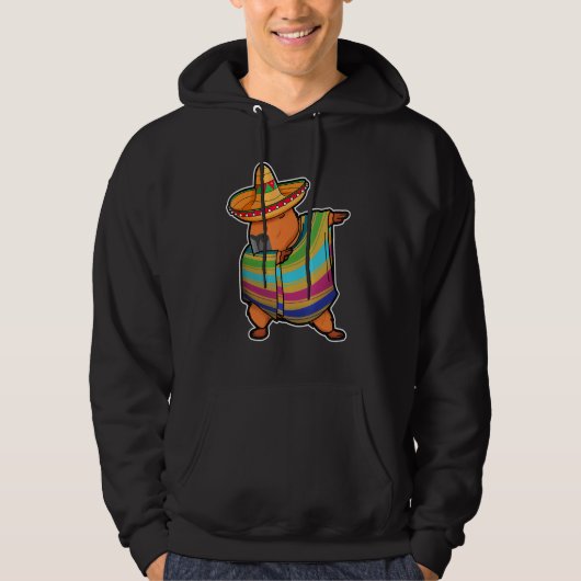 Capybara Cinco De Mayo Capibara Dab Mexican Hoodie (Voorkant)