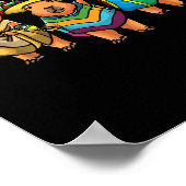 Capybara Cinco De Mayo Mexican Band Musician Kinde Poster (Hoek)