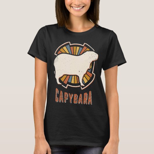 Capybara Classic Retro Animal Love T-shirt (Voorkant)
