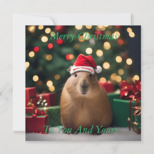 Capybara Claus: Een feestelijk Bokeh Wonderland