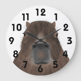 Capybara Clock Grote Klok