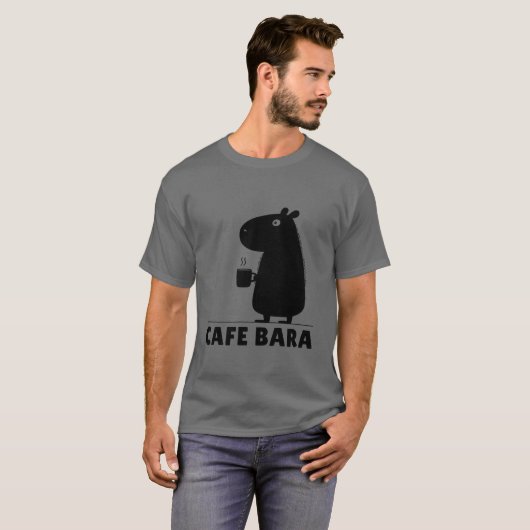 Capybara Coffee Cafe Bara Funny Capy Cute Capybara T-shirt (Voorkant volledig)