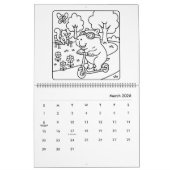 Capybara Coloring Calendar Kalender (Mar 2026)