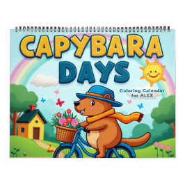Capybara Coloring Calendar Kalender