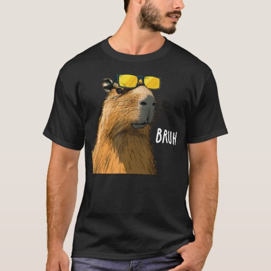 Capybara Cool Bruh In Y2K Stijl T-shirt (Voorkant)