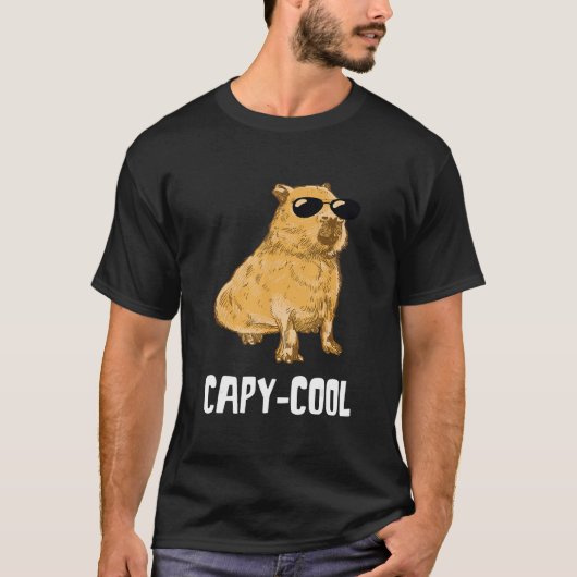 Capybara Cool Rodent Animal Sunglass Capybara T-shirt (Voorkant)