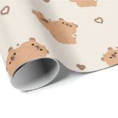 Capybara Couple Cadeaupapier (Rol Hoek)