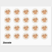 Capybara Couple Ronde Sticker (Vel)