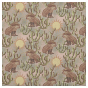 Capybara Cowboy Jane - grillige wilde dieren Stof