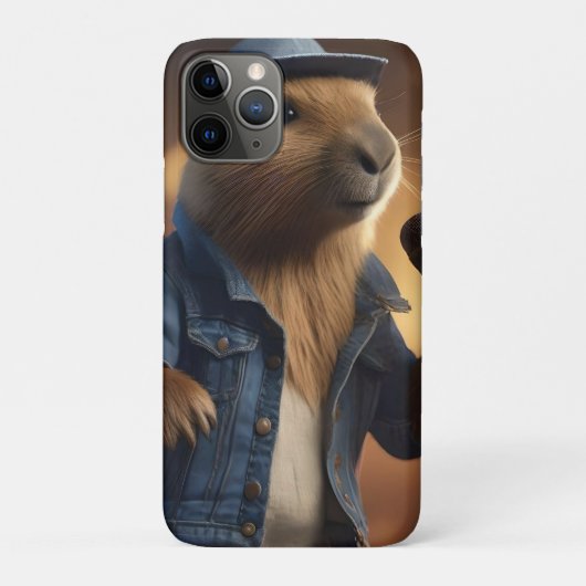 Capybara Cowboy: Serenading the Wild West Case-Mate iPhone Case (Achterkant)