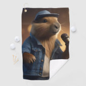 Capybara Cowboy: Serenading the Wild West Golfhanddoek (Insitu)