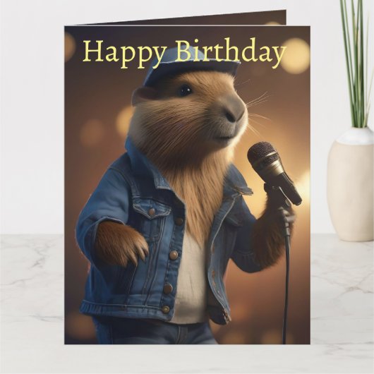 Capybara Cowboy: Serenading the Wild West Kaart (Voorkant)