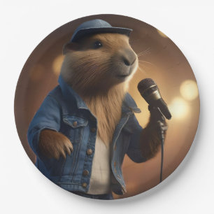 Capybara Cowboy: Serenading the Wild West Papieren Bordje