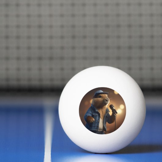 Capybara Cowboy: Serenading the Wild West Pingpongbal (Net)