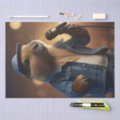 Capybara Cowboy: Serenading the Wild West Tissuepapier (Craft)
