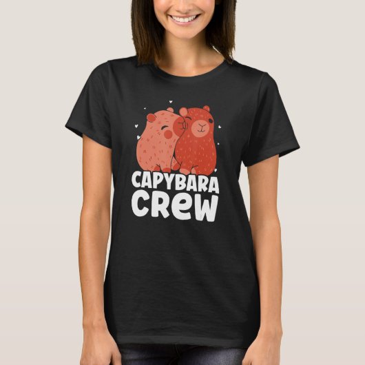 Capybara Crew Dier Knaagdier Capybaras T-shirt (Voorkant)