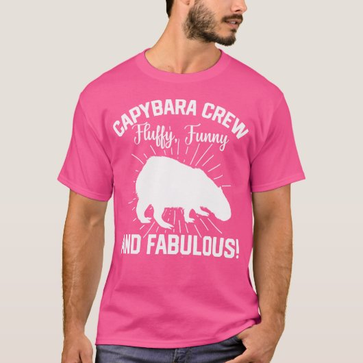 Capybara Crew Fluffy Grappig en fabuleus Capybara T-shirt (Voorkant)