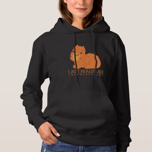 Capybara  Cute Capybaras Rodent Animal Capybara 1 Hoodie (Voorkant)