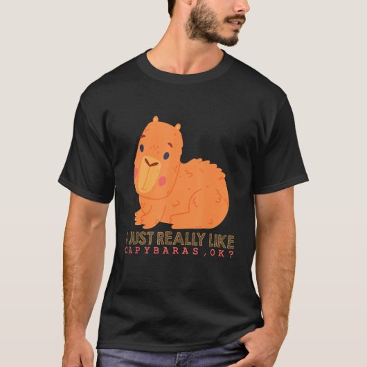 Capybara  Cute Capybaras Rodent Animal Capybara 1 T-shirt (Voorkant)