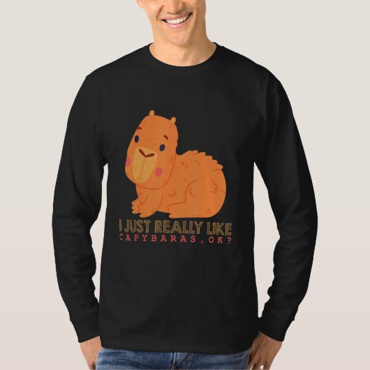 Capybara  Cute Capybaras Rodent Animal Capybara 1 T-shirt (Voorkant)