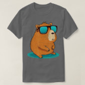 Capybara Cute en grappige Capybara Cool Sunbribril T-shirt (Design voorkant)