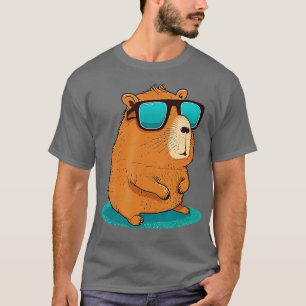 Capybara Cute en grappige Capybara Cool Sunbribril T-shirt