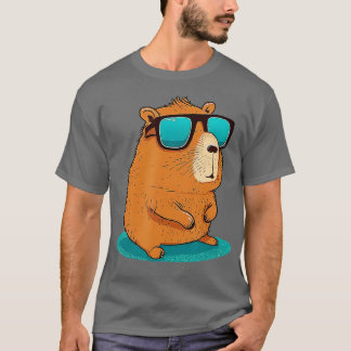 Capybara Cute en grappige Capybara Cool Sunbribril T-shirt