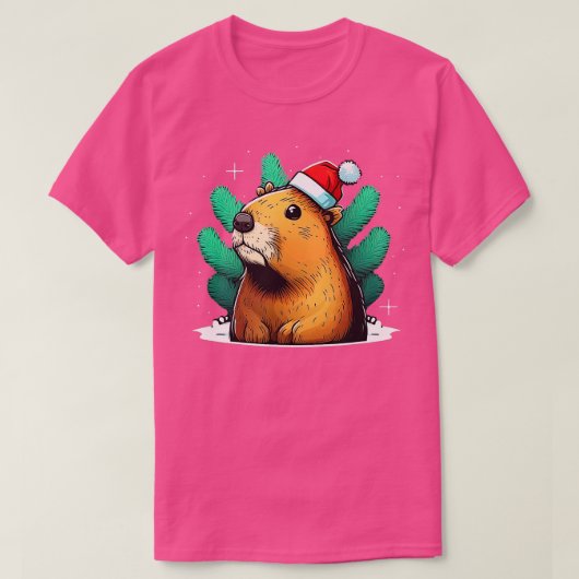 Capybara Cute en grappige Kerstmis in het Capybara T-shirt (Design voorkant)