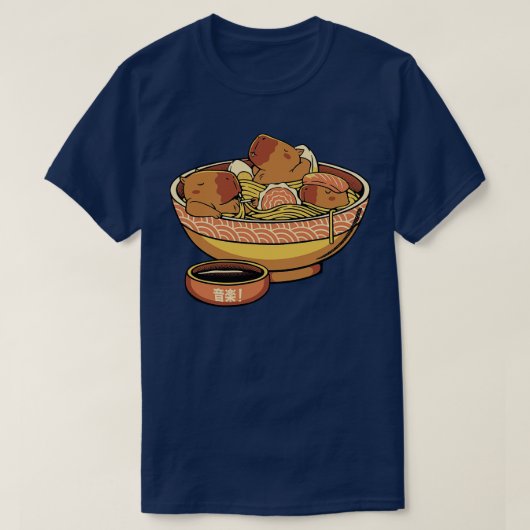Capybara Cute Ramen door Tobe Fonseca T-shirt (Design voorkant)