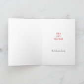 Capybara Cute Retro Hand-Drawn kerstkaart Kaart (Binnen)