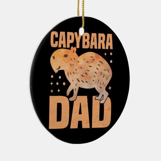Capybara Dad Funny Cavies Rodent Capybara Lover Keramisch Ornament (Rechts)