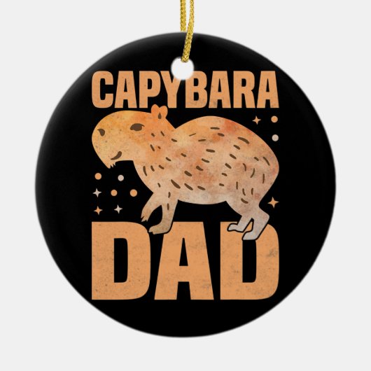 Capybara Dad Funny Cavies Rodent Capybara Lover Keramisch Ornament (Voorkant)