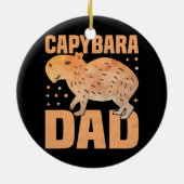 Capybara Dad Funny Cavies Rodent Capybara Lover Keramisch Ornament (Achterkant)