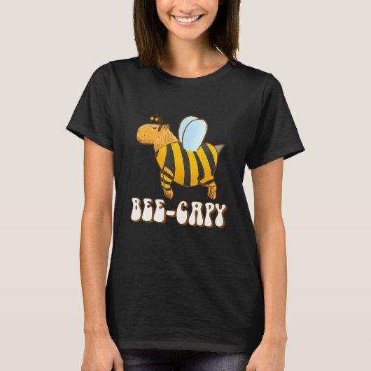 Capybara de leuke bijenkap t-shirt (Voorkant)