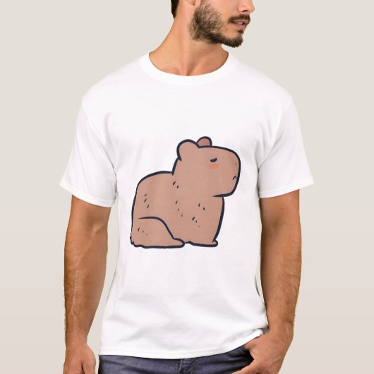 Capybara Delight � schattige dierenkunst T-shirt (Voorkant)
